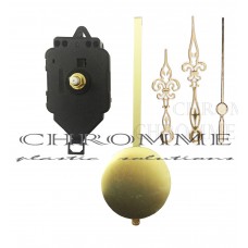 Kit 6 Máquinas De Relógio De Pendulo Completa + Ponteiro Colonial Dourado