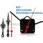 Kit 10 Maquinas De Relógios 17 m.m + 10 Ponteiros Coloniais