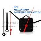 Kit 10 Maquinas De Relógio 17 m.m + 10 Ponteiros Grande Metanium