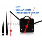 Kit 5 Maquinas De Relógios 19 m.m + 5 Flechas